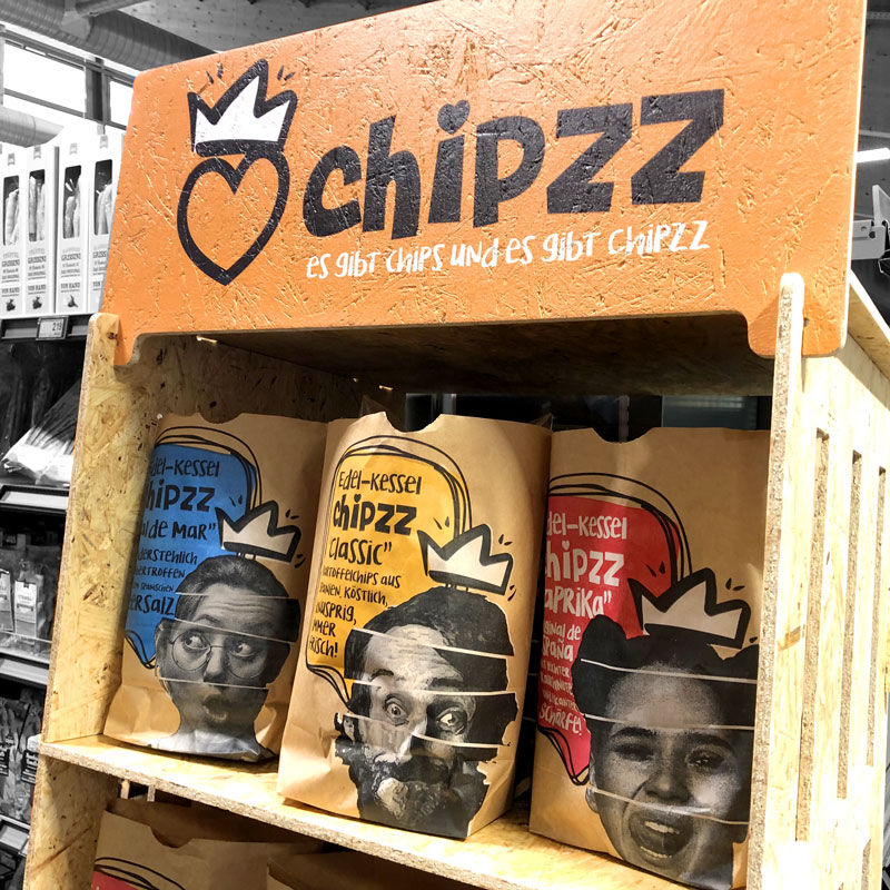 Aktionsdisplays Kartoffelchips CHIPZZ 