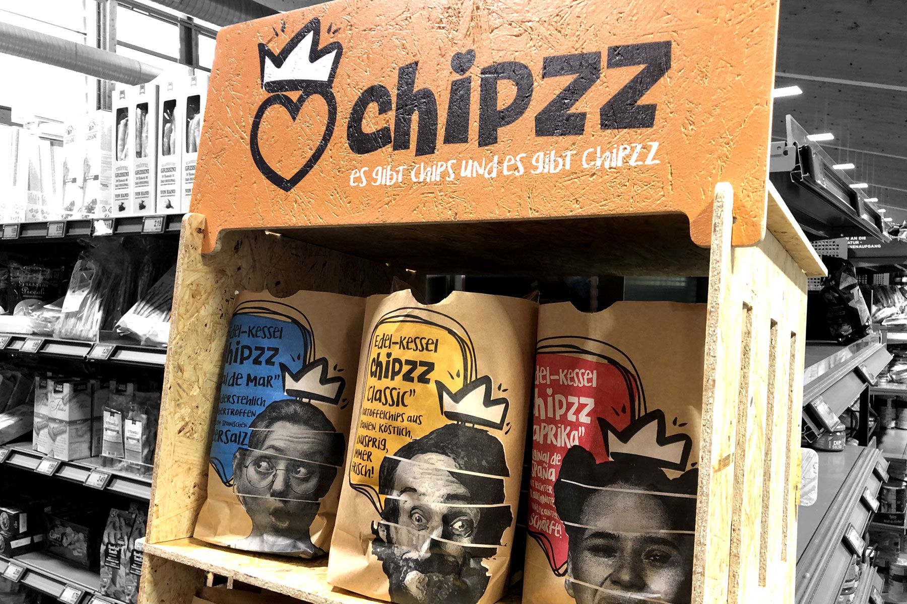 Aktionsdisplays Kartoffelchips CHIPZZ 